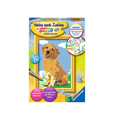 Ravensburger Malen-nach-Zahlen Kleiner Golden Retriever Ravensburger Malen-nach-Zahlen Kleiner Golden Retriever