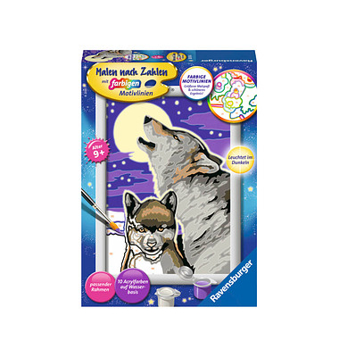 Ravensburger Malen-nach-Zahlen Mystische Wölfe Ravensburger Malen-nach-Zahlen Mystische Wölfe