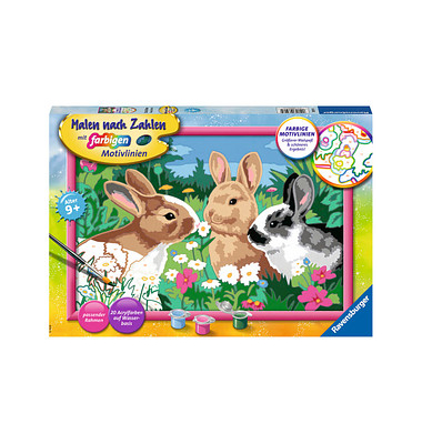 Ravensburger Malen-nach-Zahlen Putzige Häschen