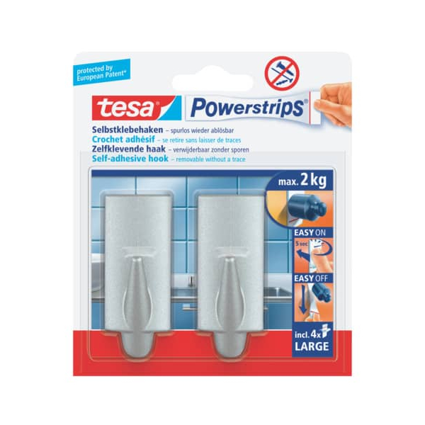 6 Stück Tesa Power Haken Trend        chrom 4005800073403 TESA 2 Stück