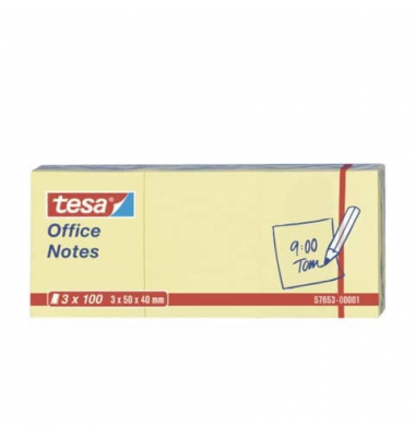 Haftnotizen 57653-00001-05, Office Notes, 50x40mm, gelb, rechteckig