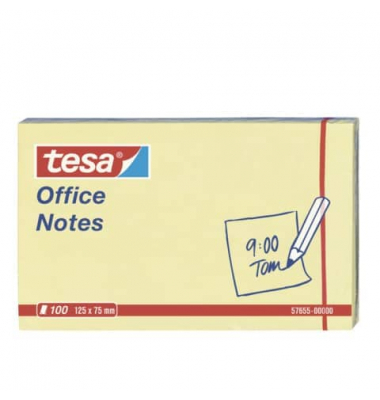 Haftnotizen 57655-00000-05, Office Notes, 125x75mm, gelb, rechteckig