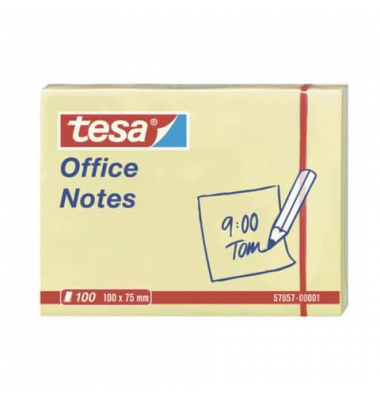 Haftnotizen 57657-00001-05, Office Notes, 100x75mm, gelb, rechteckig
