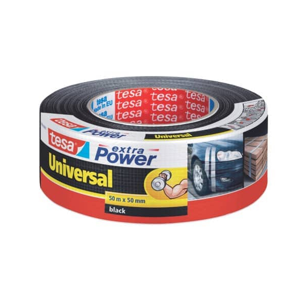 6 Stück Tesa Gewebeband extrapower schwarz 4005800221729 Tesa 50 Meter