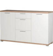 GERMANIA Sideboard Top 3201-178 weiß, sonoma-eiche 2 Fachböden 144,0 x 40,0 x 88,0 cm