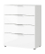 GERMANIA Kommode Oakland 3695-84 weiß,glas keine Fachböden 83,0 x 42,0 x 102,0 cm