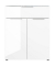GERMANIA Kommode Oakland 3696-84 weiß,glas 2 Fachböden 83,0 x 42,0 x 102,0 cm