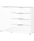 GERMANIA Sideboard Oakland 3697-84 weiß,glas 3 Fachböden 134,0 x 42,0 x 102,0 cm