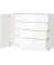 GERMANIA Sideboard Oakland 3697-84 weiß,glas 3 Fachböden 134,0 x 42,0 x 102,0 cm