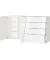 GERMANIA Sideboard Oakland 3698-84 weiß,glas 6 Fachböden 184,0 x 42,0 x 102,0 cm