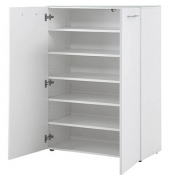 GERMANIA Scalea Schuhschrank weiß, Acrylglas satiniert 5 Fachböden 88,0 x 40,0 x 120,0 cm