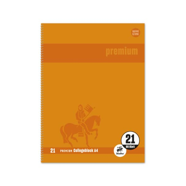 4006050048920 - Collegeblock 734451377 Premium Lineatur 21 liniert mit Rand innen A4 90g orange 80 Blatt 4006050048920 Staufen 4006050048920 - Collegeblock 734451377 Premium Lineatur 21 liniert mit Rand innen A4 90g orange 80 Blatt 4006050048920 Staufen