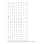 Collegeblock 734451268 Premium, Lineatur 26 / kariert mit weißem Rand, A4, 90g, grau, 80 Blatt