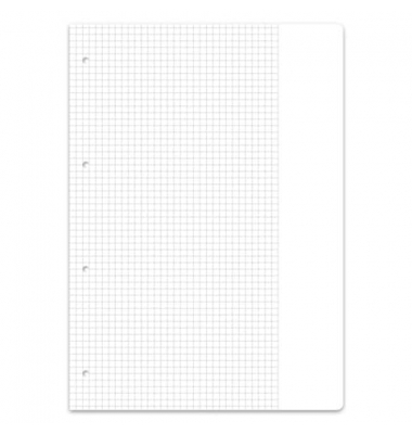 Collegeblock 734451268 Premium, Lineatur 26 / kariert mit weißem Rand, A4, 90g, grau, 80 Blatt