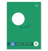 Heftschoner - A5, 150 g, grün, Recycling