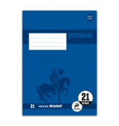 Oktavheft 734010241 Premium, Lineatur 21 / liniert, A6, 90g, blau, 32 Blatt / 64 Seiten