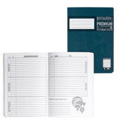 Hausaufgabenheft 734010254 Premium, Lineatur SL / Schreiblern-Lineatur / 2 Spalten, A5, 90g, blau, 48 Blatt / 96 Seiten