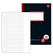 Schulheft 734012226 Style, Lineatur 26 / kariert mit wei&szlig;em Rand / keine, A4, 90g, schwarz, 20 Blatt / 40 Seiten