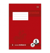 Briefblock PREMIUM LIN 5 - A5, 90 g/qm, 50 Blatt, kariert
