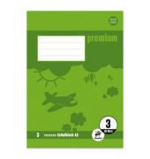 Schulblock PREMIUM LIN 3 - A5, 50 Blatt, 90 g/qm, liniert