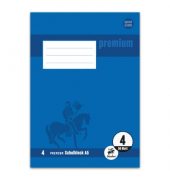 Schulblock PREMIUM LIN 4 - A5, 50 Blatt, 90 g/qm, liniert