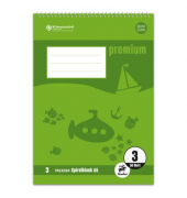 Spiralblock PREMIUM LIN 3 - A5, 40 Blatt, liniert