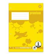 Arbeitsblätterblock 734044201 ORIGINAL, natur, liniert / Lineatur 1, A4, 90g, gelb, 50 Blatt