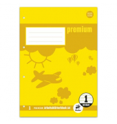 Arbeitsblätterblock PREMIUM LIN 1 - A4, 80 g/qm, 50 Blatt, beidseitig mit Rahmen