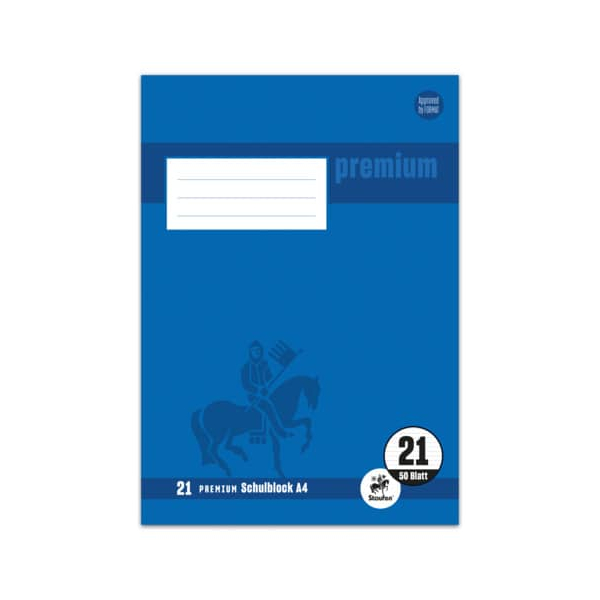 2 Stück Staufen Schulblock 734044221 Premium Academy, Lineatur 21 / liniert, A4, 90g, 50 Blatt 4006050442216 Staufen