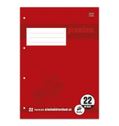 Arbeitsblätterblock PREMIUM LIN 22 - A4, 80 g/qm, 50 Blatt, beidseitig kariert mit Rahmen
