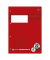 Arbeitsblätterblock 734044242 ORIGINAL, kariert, A4, 90g, rot, 50 Blatt