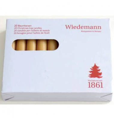 Christbaumkerzen 580801.002 ohne natur 96x12,5mm (Hx&Oslash;) ca. 1,5 Stunden Brenndauer