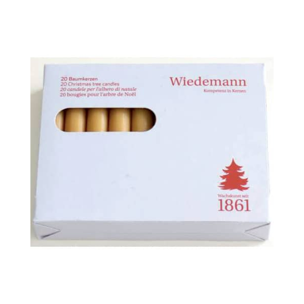 Wiedemann Christbaumkerzen 580801.002 ohne natur 96x12,5mm (HxØ) ca. 1,5 Stunden Brenndauer 4006064205128 Wiedemann 20 Stück