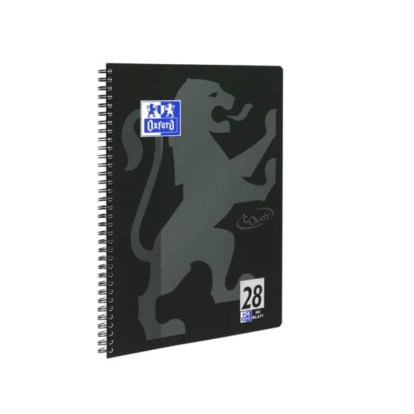 4006144014848 - Collegeblock 400121610 touch Lineatur 28   kariert mit Rand innen außen A4+ 90g schwarz 80 Blatt 4006144014848 Oxford