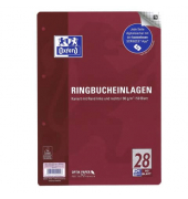 Ringbucheinlagen 400131584, kariert mit Doppelrand, A4, 90g, 4-fach-Lochung