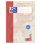 Schulheft 400159459 Recycling, Lineatur 5 / kariert, A5, 90g, rot, 16 Blatt / 32 Seiten