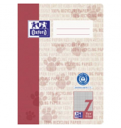 Schulheft 400159461 Recycling, Lineatur 7 / kariert, A5, 90g, rot, 16 Blatt / 32 Seiten