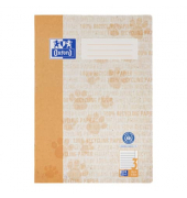 Schulheft 400159469 Recycling, Lineatur 3R / Schreiblern-Lineatur, A4, 90g, orange, 16 Blatt / 32 Seiten