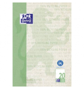 Briefblock 400159590 Recycling, Lineatur 20 / blanko, A4, 90g, grün, 50 Blatt