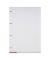 Briefblock 400159594 Recycling, ohne, Lineatur 22 / kariert, A4, 90g, rot, 50 Blatt