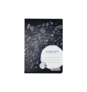 Schulheft 100050068 Schulheft-Serie, Lineatur 2 / liniert, A5, 80g, schwarz, 16 Blatt / 32 Seiten