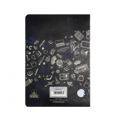 Schulheft 100050069, Lineatur 3 / Schreiblern-Lineatur / keine, A5, 80g, schwarz, 16 Blatt / 32 Seiten