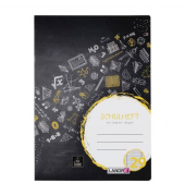 Schulheft 100050043, Lineatur 29 / rautiert mit Rand innen/au&szlig;en / keine, A4, 80g, schwarz, 16 Blatt / 32 Seiten