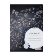 Schulheft 100050031, Lineatur 2 / Schreiblern-Lineatur / keine, A4, 80g, schwarz, 16 Blatt / 32 Seiten