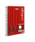 Collegeblock 100050630, Muster, Lineatur 7 / kariert, A5, 70g, rot, 160 Blatt