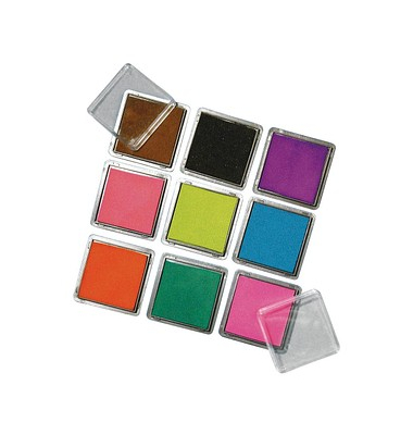 Rayher Stempelkissen Scrapbooking-Set 9 Farbtöne Rayher Stempelkissen Scrapbooking-Set 9 Farbtöne