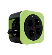Kabeltrommel 0010012400 S-Box, 10m, 4-fach, schwarz/gr&uuml;n