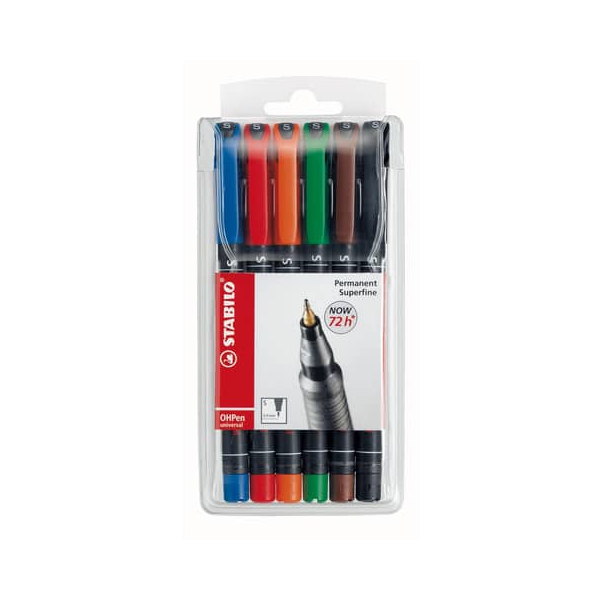 5 x Folienschreiber OHPen universal Superfein permanent 6er Et