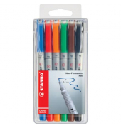 Folienstift OHPen universal 852 F farbig sortiert 0,7 mm 6er Etui non-permanent