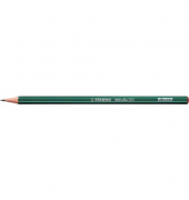 Bleistift STABILO Othello, 282/2B, dunkelgrün mit hellgrünen Kantenstreifen, k.A., 2B